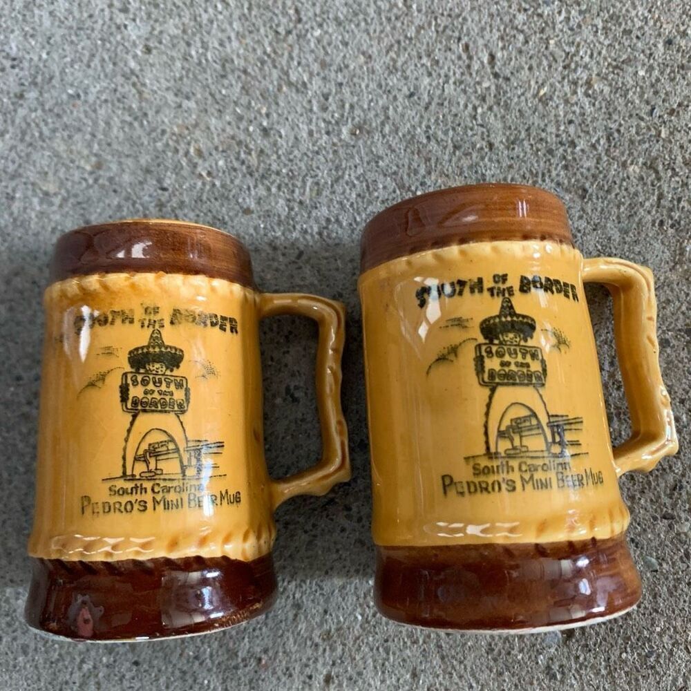 2 South Of The Border South Carolina Pedro’s Mini Beer Mugs